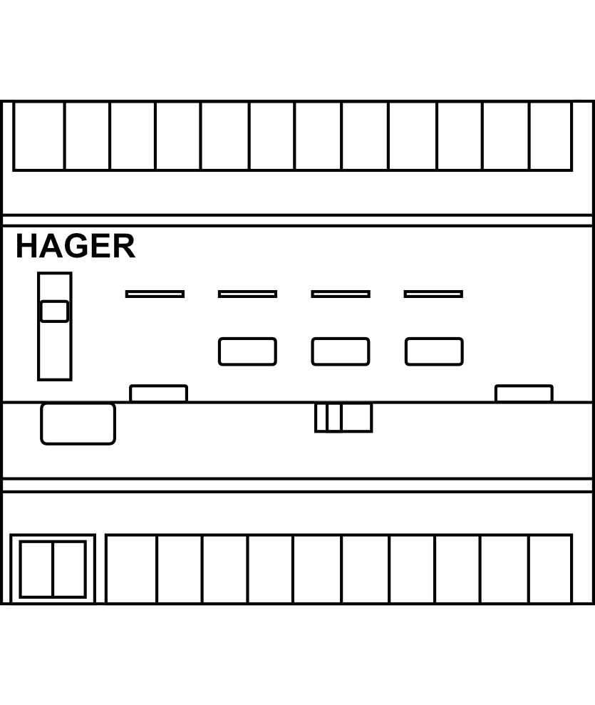 Univerzální stmívač Hager 3 nás. 3 x 300 W, ESL / LED