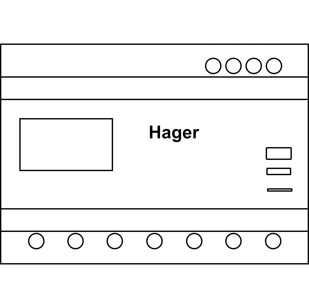 Elektroměr Hager obousměrný 3-fázový, do 100A