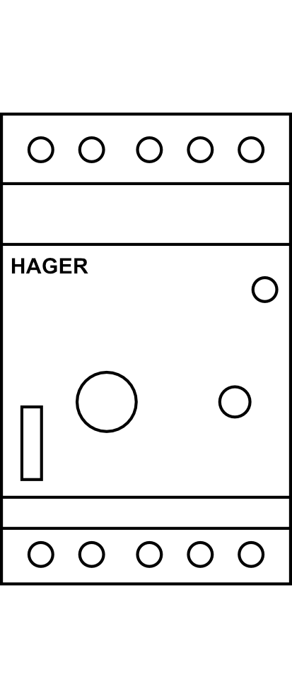 Vícefunkční termostat Hager 1P