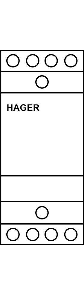 Stykač Hager, standard, 2S + 2R 25A, 12V AC