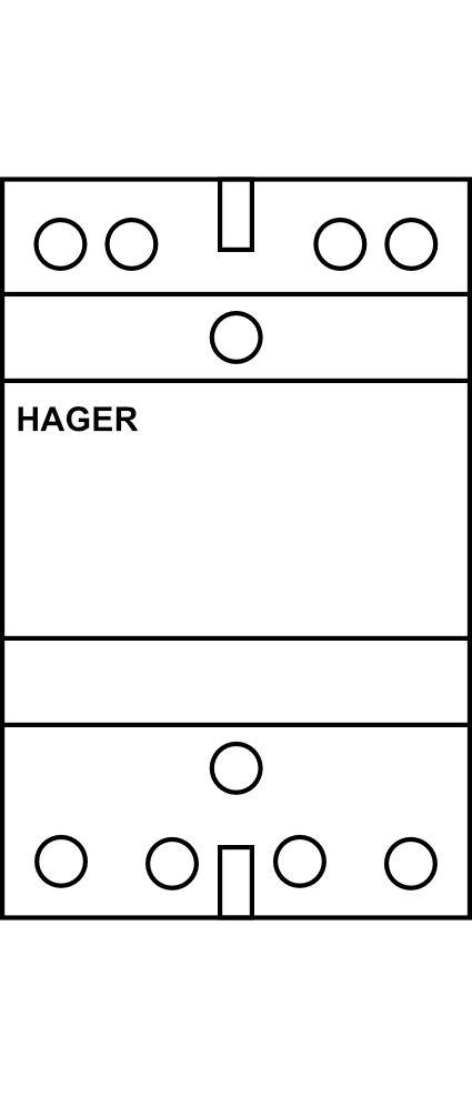 Stykač Hager, standard, 2R 40A 24 V AC