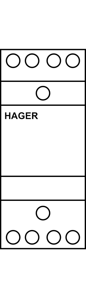 Stykač Hager, standard, 4S 25A, 230V AC