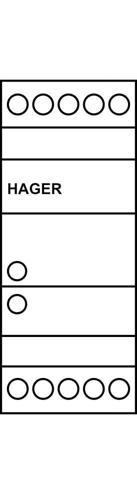 Kontrolní relé Hager pro kontrolu napětí 1P 1-fázové 230V, 0,75-1,2 Un