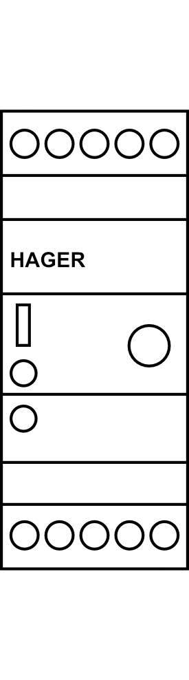 Kontrolní relé Hager pro kontrolu napětí 2P 3-fázové 3x230V AC 200ms