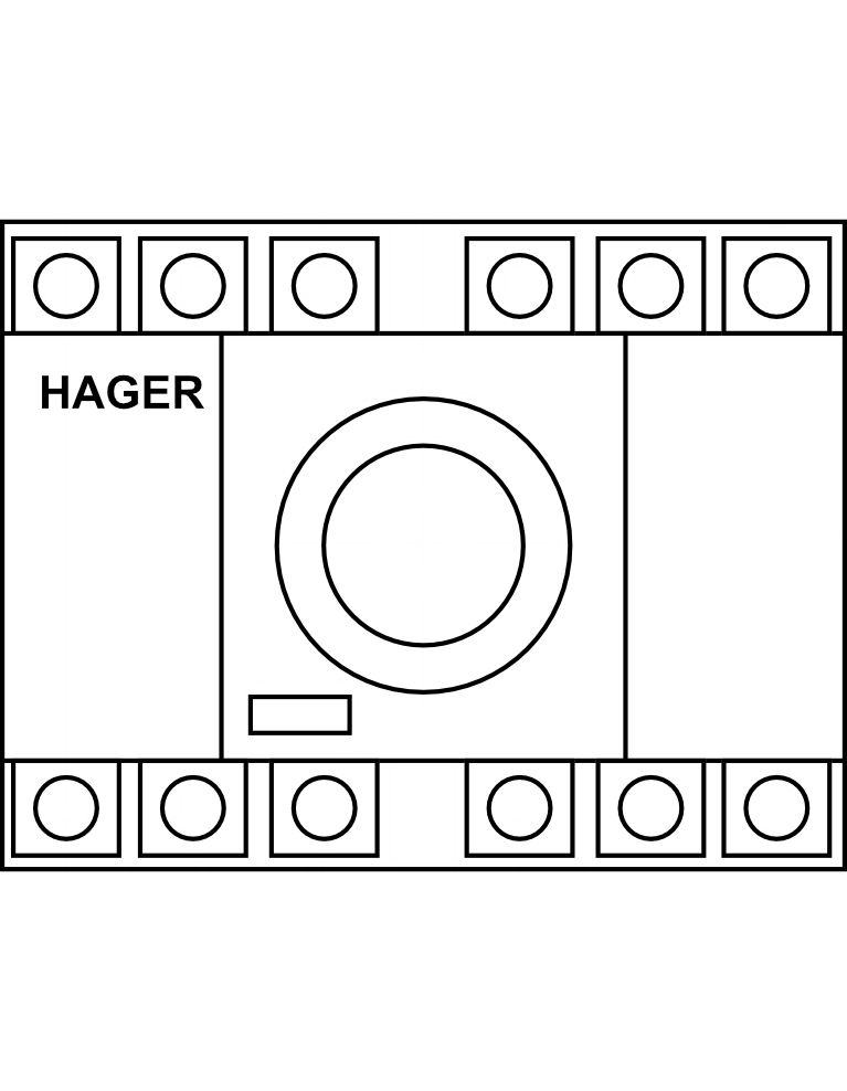 Otočný přepínač Hager 3P 3x40A