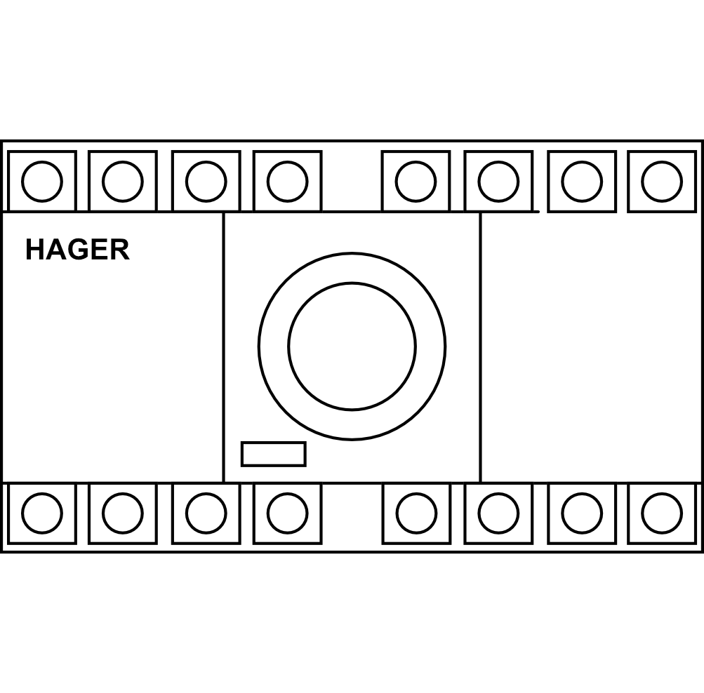 Otočný přepínač Hager 4P 4x20A