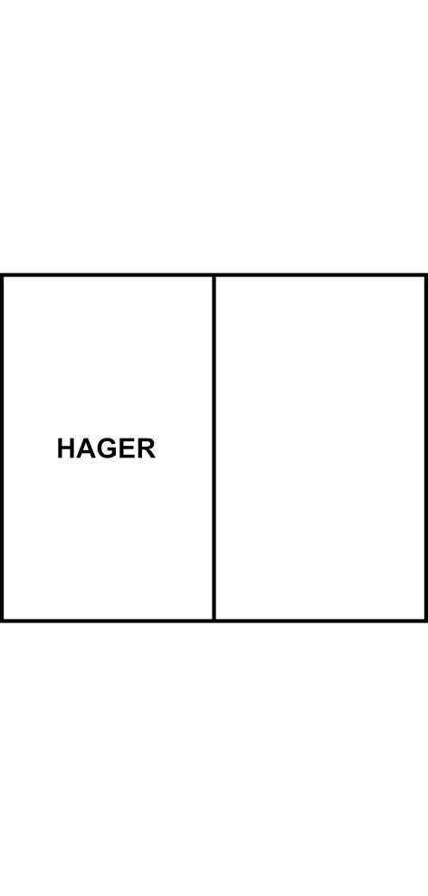 Rozbočovací svorkovnice Hager K18SN, 2-pólová, 80A