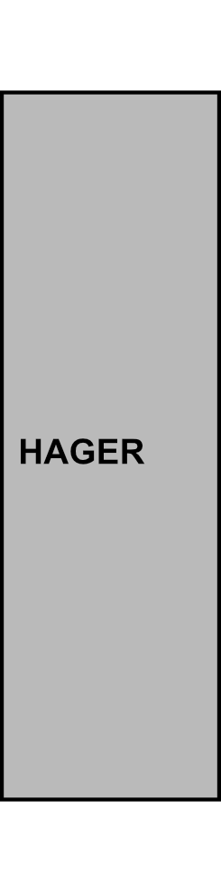 Řadová svorka 1-pólová, 35-150 mm² Hager KR15P, 309A