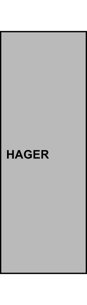 Řadová svorka 1-pólová, 95-240 mm² Hager KR24P, 415A