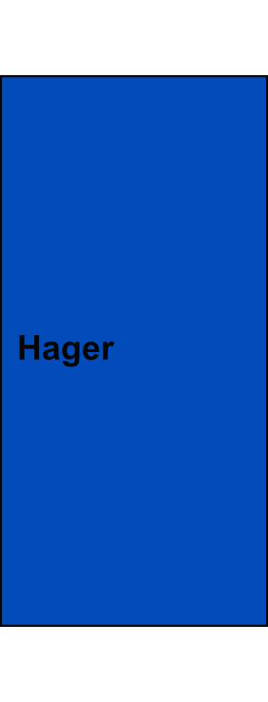 Nulová svorka Hager KXB150NH, 150 mm², 1000V/309A