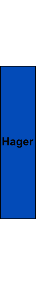 Nulová svorka Hager KXB35NH, 35 mm², 1000V/125A