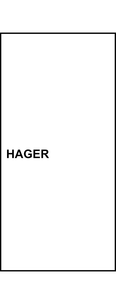 Fázová svorka Hager KXB150LH, 150 mm², 1000V/309A