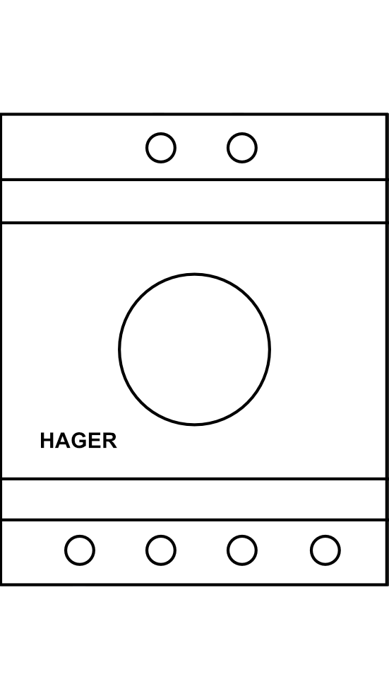 Přepínač s nulovou polohou 1-0-2 Hager, pro 1f