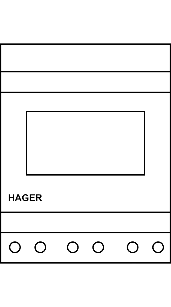 Ampérmetr digitální Hager, 0-20,150;400;600 A