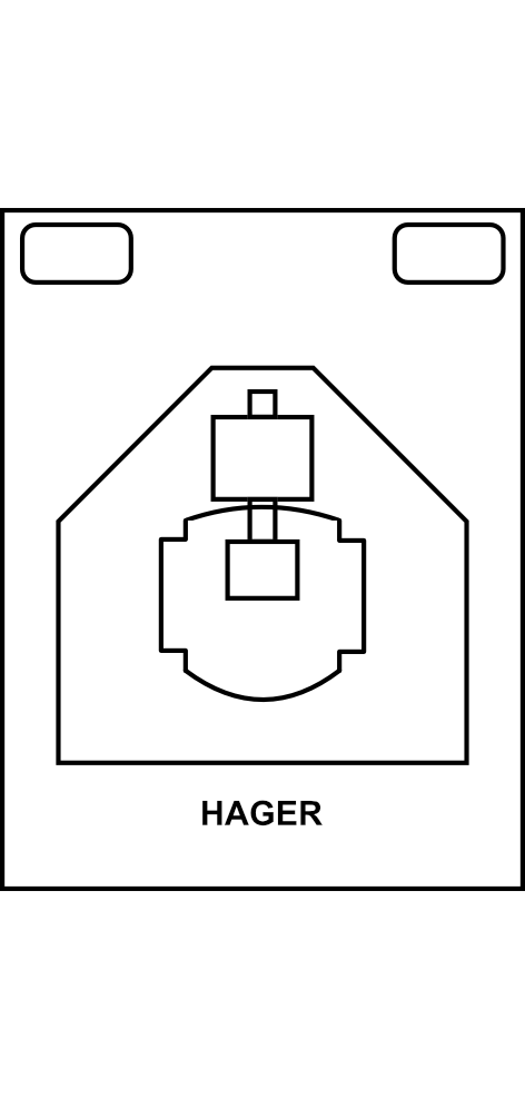 Proudový měnič Hager 300/5A, 5VA, tř. 1