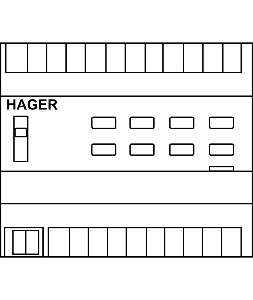 Roletový / žaluziový modul Hager 6 A, 8 nás. 230 V