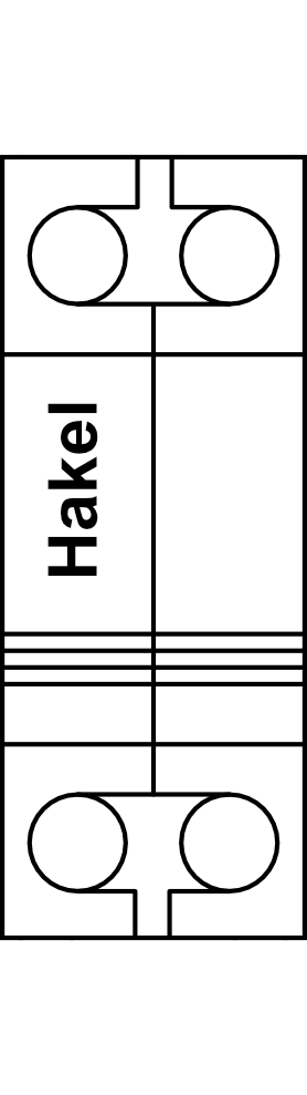 Svodič impulzních proudů a rázového přepětí Hakel HGDT100, NPE, Typ B+C (třída I+II) 100kA 