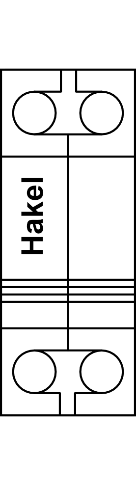 Svodič bleskových proudů Hakel HLA50-440 LED 1P Typ B (třída I) 50 kA
