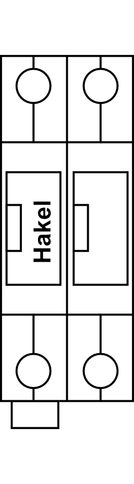 Svodič bleskových proudů Hakel HSA-275/1+1 S 1P+NPE Typ C+D (třída II+III) 20kA