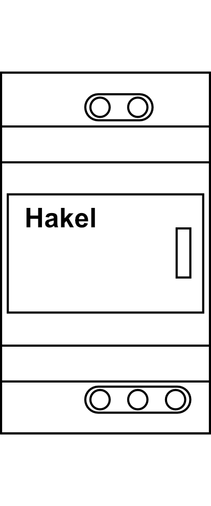 Dvoustupňový svodič přepětí Hakel HSAF10 1P+NPE Typ D (třída III) 3 kA (L/N, L/PE) 5 kA (N/PE)
