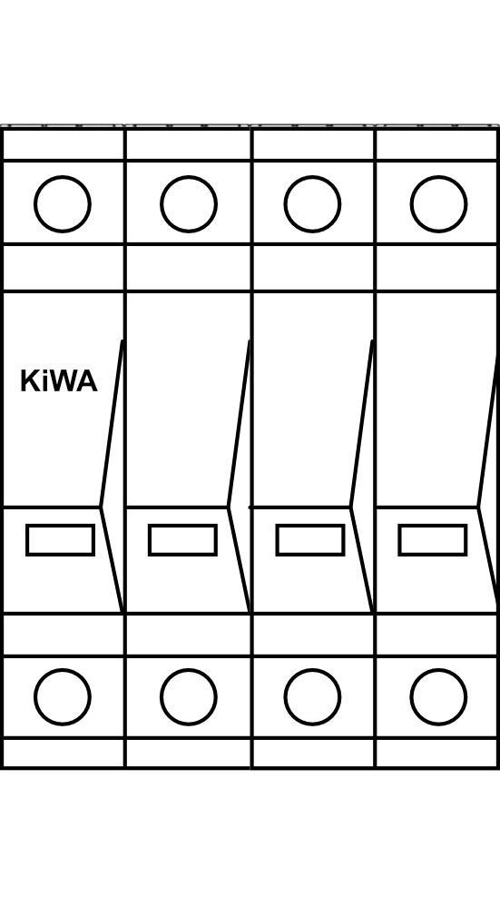 Přepěťová ochrana KiWA PO II 3+1 280V/40kA Typ II