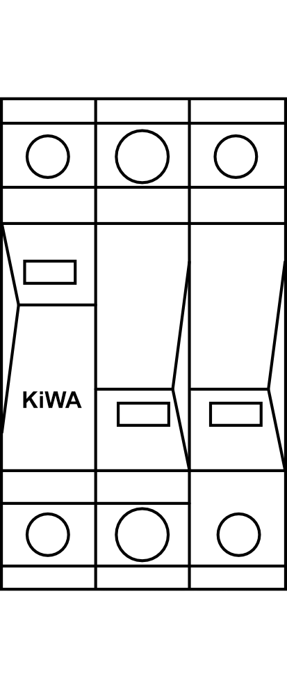 Přepěťová ochrana KiWA POI 1+1m LCF 50kA 280V/25kA Typ I