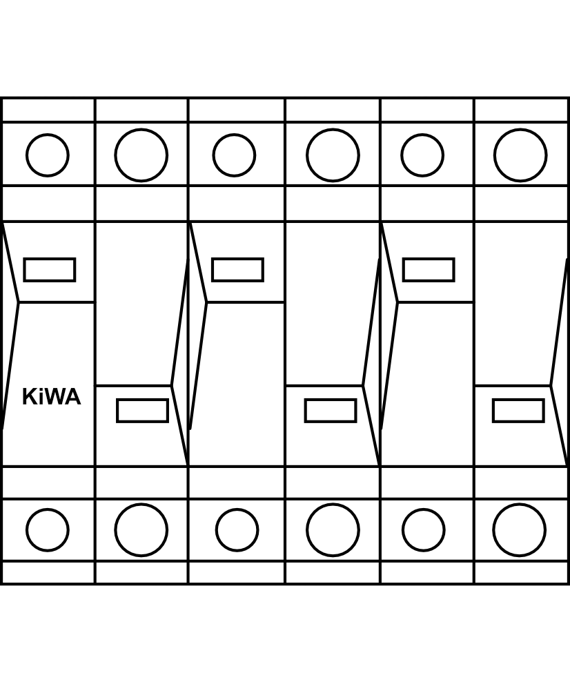 Přepěťová ochrana KiWA PO I 3 LCF 75kA 280V/25kA Typ I