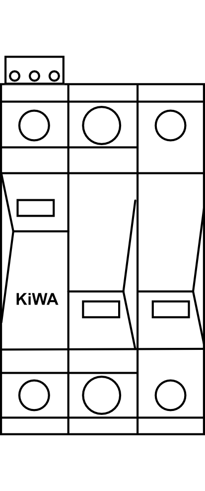 Přepěťová ochrana KiWA POI 1+1m R LCF 50kA 280V/25kA Typ I