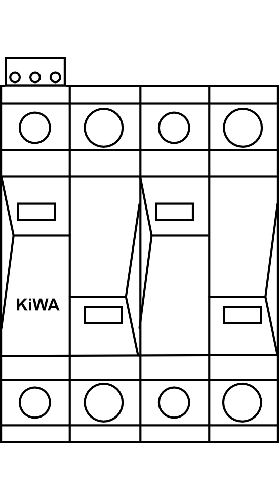 Přepěťová ochrana KiWA PO I 2 R LCF 50kA 280V/25kA Typ I