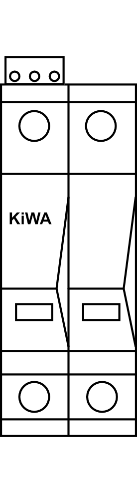Přepěťová ochrana KiWA PO I 1+1m R 280V/12,5kA Typ I