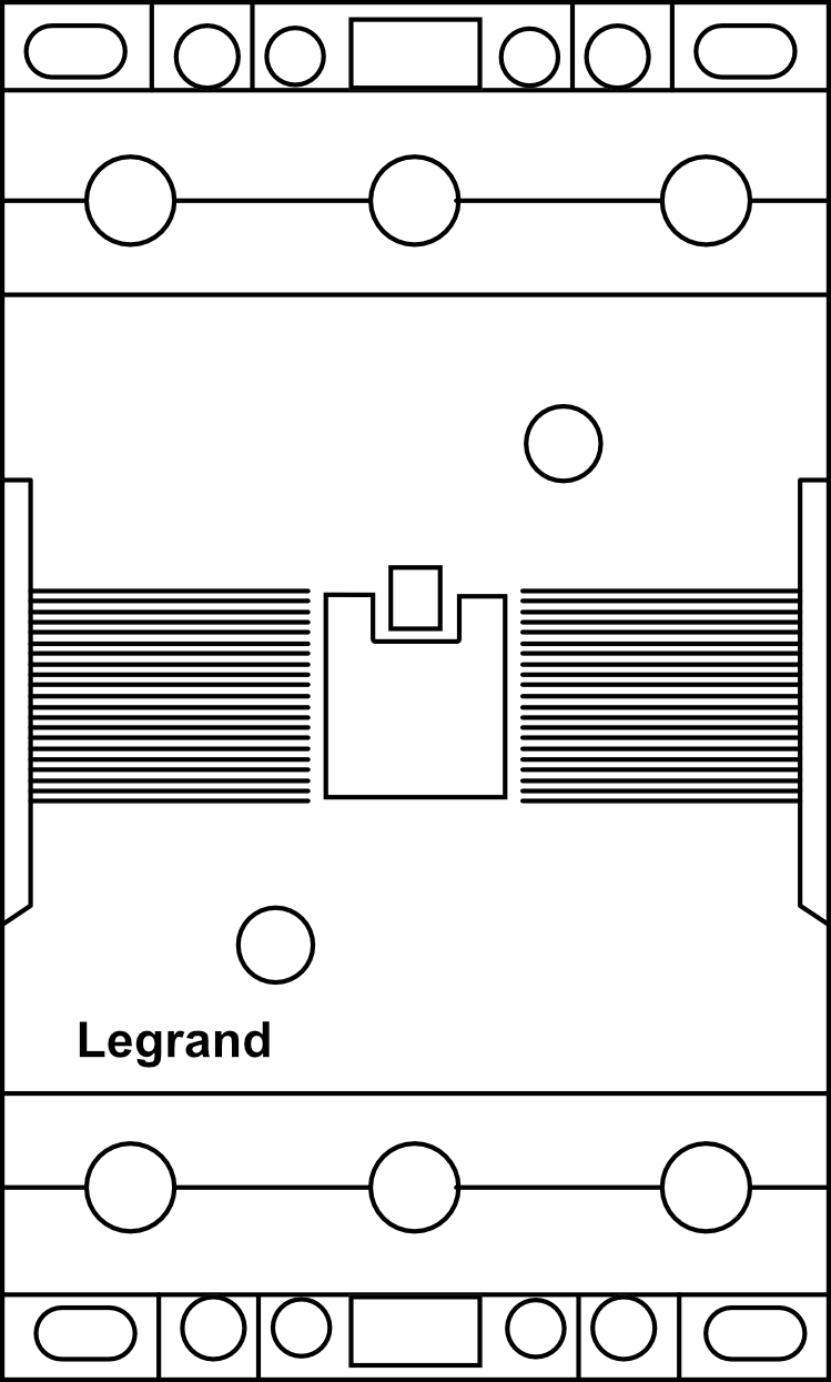 Průmyslový stykač Legrand CTX³ 3P do 150A ovl.napětí 24V AC, int.pom.kontakty 2NO+2NC (šroubové ploché svorky)