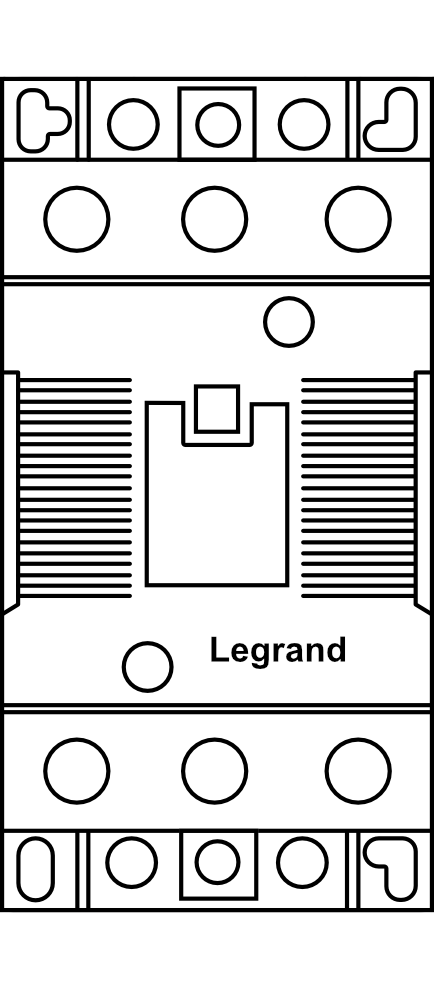 Průmyslový stykač Legrand CTX³ 3P do 65A ovl.napětí 24V AC, int.pom.kontakty 2NO+2NC (šroubové ploché svorky)