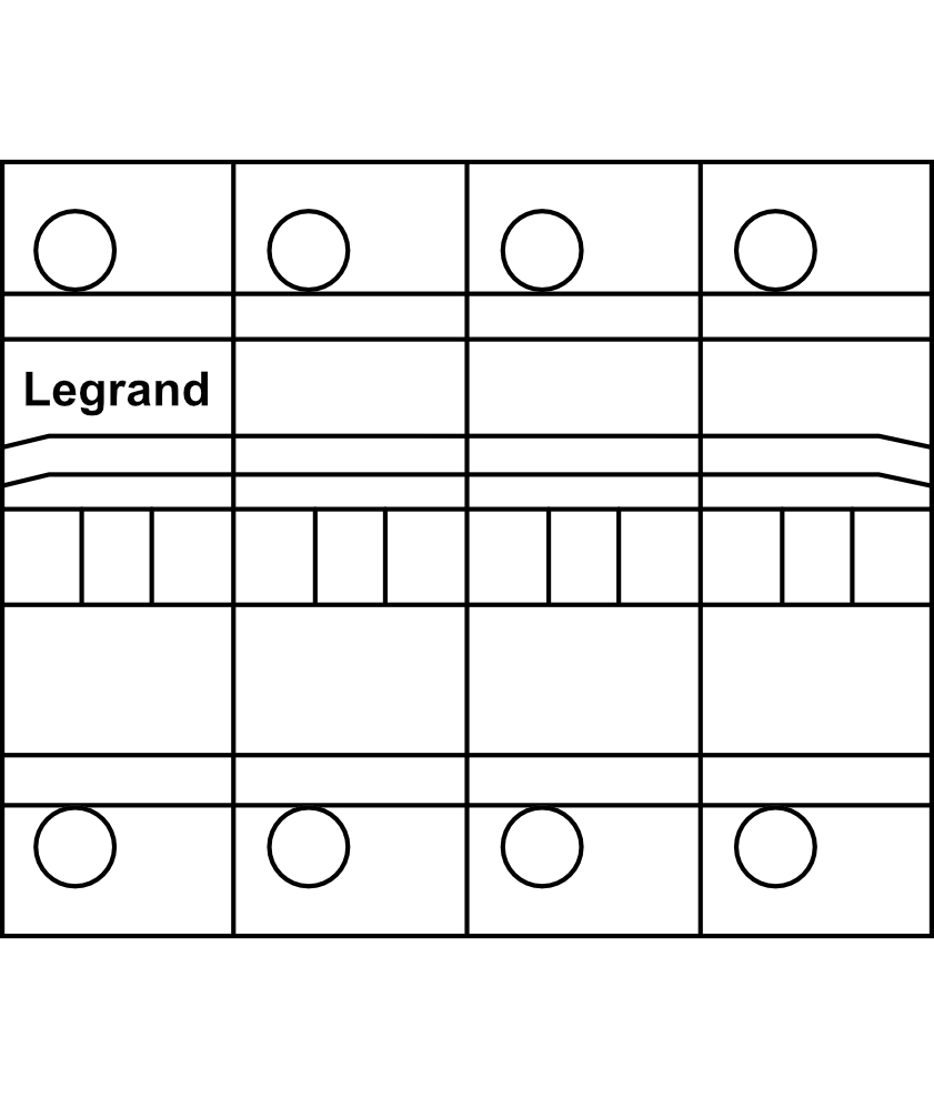 Jistič Legrand DX-D (10kA) char.D 4P 80-125A