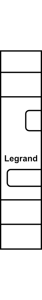 Manuální přepínač Legrand pro blokování/přepínání zdroje napájení – pro 2P jističe DX3 o šířce 1M/pól