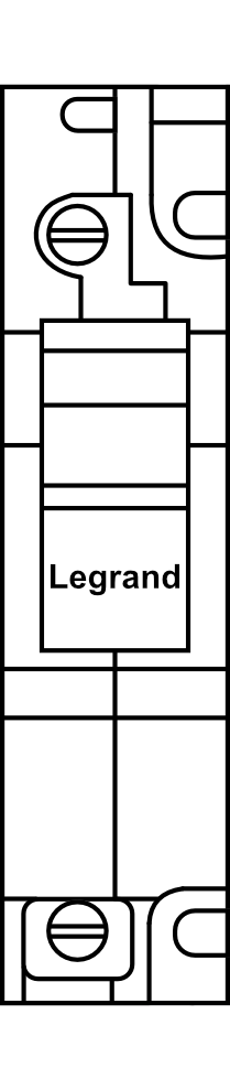 Pojistkový odpínač Legrand SP 51 pro válcové pojistky 14x51 1P do 50A, char. aM, 400V AC
