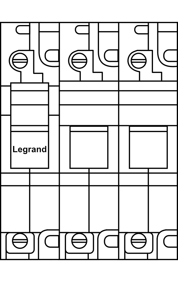Pojistkový odpínač Legrand SP 51 pro válcové pojistky 14x51 3P do 50A, char. gG/gL, 400V AC