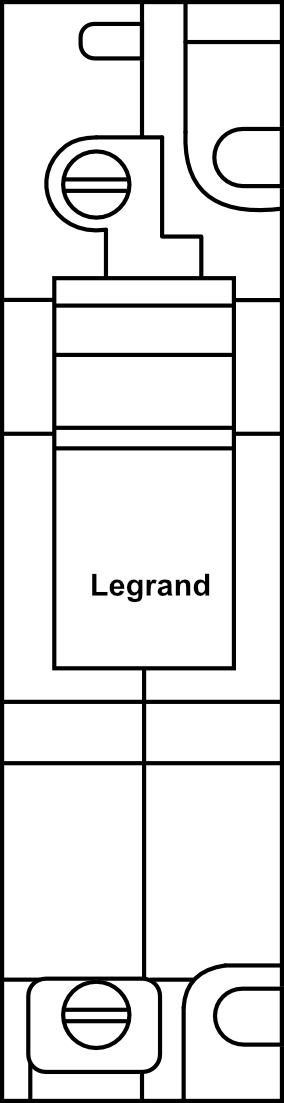 Pojistkový odpínač Legrand SP 58 pro válcové pojistky 22x58 1P do 80A, char. gG/gL, 400V AC
