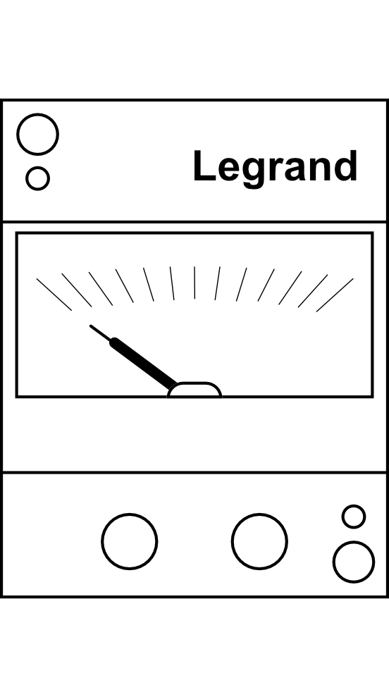 Voltmetr analogový Legrand (0-500V)