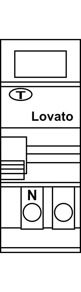 Chráničový blok Lovato P1RA… 2P, typ A, 300 mA 