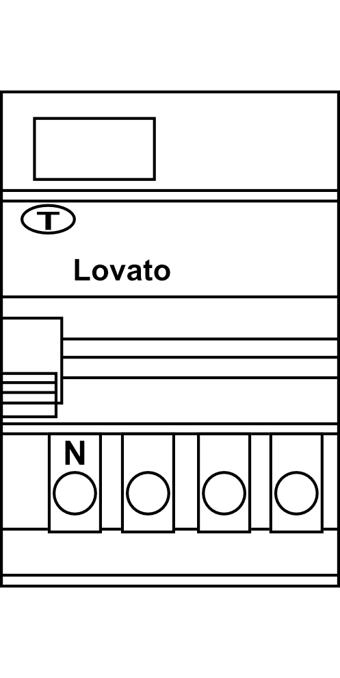Chráničový blok Lovato P1RA… 4P, typ A, 30 mA 