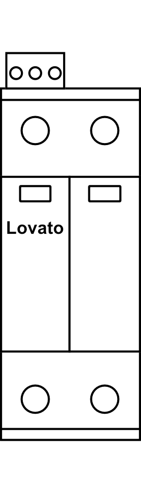 Přepěťová ochrana Lovato SA01NA320R, 1P+NPE, 12.5kA, typ B+C (třída I+II), s výstupním kontaktem