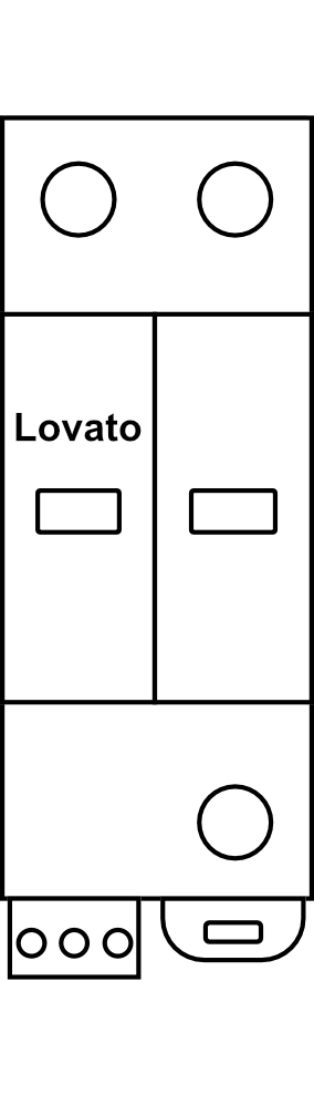 Přepěťová ochrana Lovato SA0B1PA320R, 1P, 12.5kA, typ B+C (třída I+II), s výstupním kontaktem