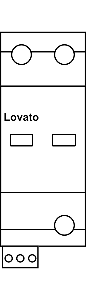 Přepěťová ochrana Lovato SA1B1PA320R, 1P, 25kA, typ B+C (třída I+II), s výstupním kontaktem