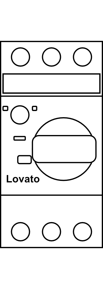 Motorový spouštěč Lovato SM1RM do 40 A, s magnetickou spouští