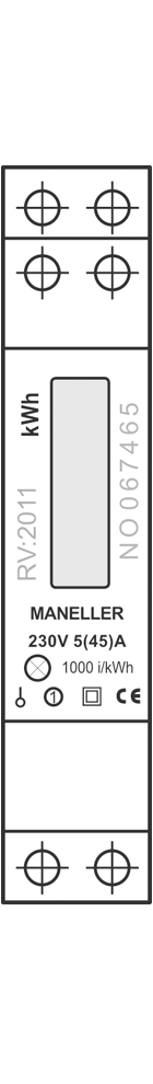 Elektroměr 1F MANELER 9901D (5-45 A)