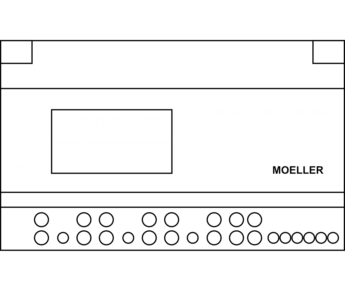 3fázový elektroměr MOELLER KWZ-3PHD-I1-DR