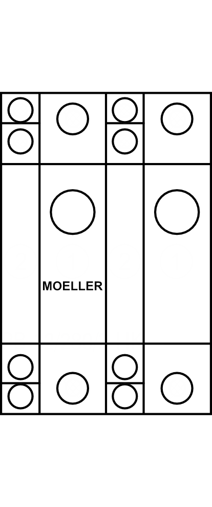 Svodič přepětí MOELLER SPB-1+1-HK, 1P+NPE, Typ B+C (třída I+II), 12,5kA, pro TN-S/TT, s pom. Kontaktem