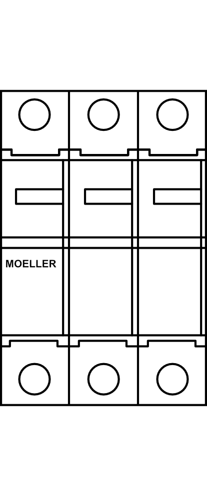 Modulový svodič přepětí pro speciální napětí MOELLER SPC-S-20/385/3, 3P, Typ C (třída II) 385 V AC 3x20 kA