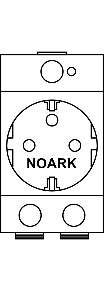Zásuvka na DIN lištu NOARK Ex9DS-G, 16A 1000V AC
