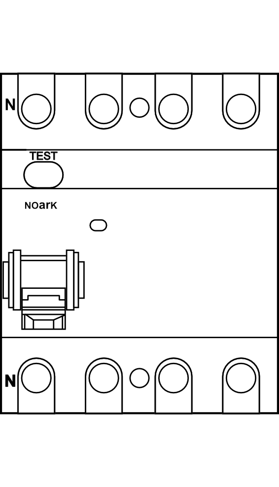 Proudový chránič NOARK (10kA) 4P/300 mA typ AC